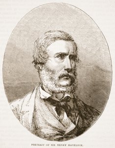Porträtt av Sir Henry Havelock, illustration från Cassells Illustrated History of England av English School