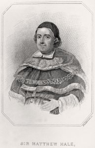 Porträtt av Sir Mathew Hale, 1835 av English School