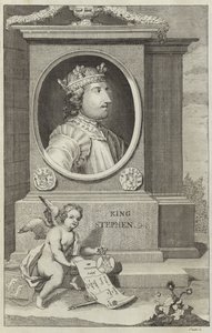 Porträtt av Stephen av England av English School