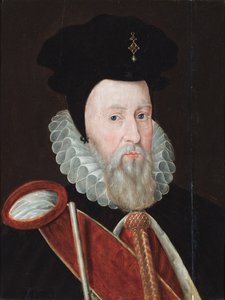 Porträtt av William Cecil, Lord Burghley av English School