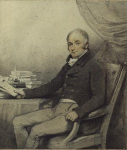 Porträtt av William Ralph Cartwright (1771-1847), MP, från Aynhoe Park, Northamptonshire (akvarell och penna på papper) av English School