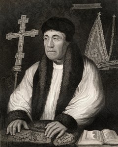 Porträtt av William Warham (1450-1532), från Lodges British Portraits, 1823