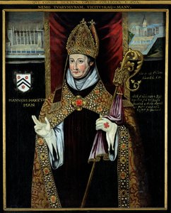 Porträtt av William av Wykeham (1325-1404) av English School