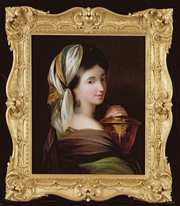 Portrait of a Lady in Eastern Dress, c.1890 (se 215282 för par) av English School