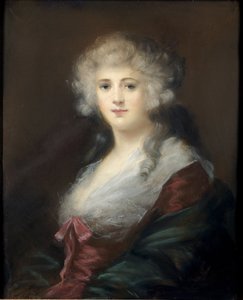 Porträtt av en dam, tros vara Georgiana Spencer (1757-1806) hertiginna av Devonshire