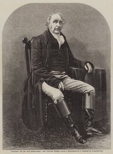 Porträtt av en gammal idrottsman, Sir Tatton Sykes (gravyr) av English School