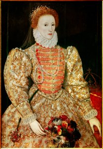 Porträtt av drottningen av England Elisabeth av English School