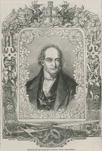 Porträtt av högern Hon Michael Gibbs, borgmästare av English School
