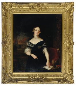 Porträtt av den unga drottning Victoria av English School