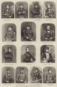 Porträtt av kapten Sir John Franklin och hans besättning av English School