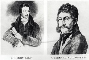 Porträtt av Henry Salt (1780-1827) och Bernardino Drovetti (1776-1852) av English School