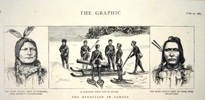 Porträtt av rebellhövdarna Poundmaker och Big Bear, publicerade i 