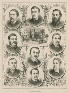 Porträtt av 1877 års Cambridge-besättning av English School