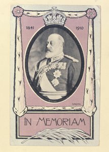 Vykort till minne av Edward VII:s död, c.1910 av English School