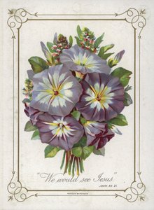 Posy av blommor av English School