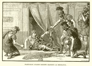 Praetorian-vakter hyllar Claudius som imperator av English School