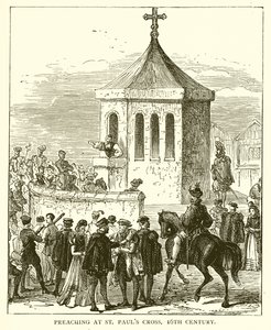 Predika vid St. Pauls Cross, 1500-talet av English School