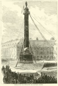 Förberedelser för att förstöra Napoleonkolonnen, april 1871 av English School