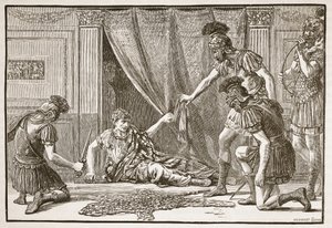 Pretorianska vakter hyllar Claudius som imperator av English School