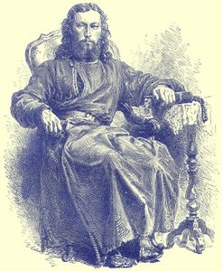 Präst i den grekiska kyrkan, illustration från Illustrated Travels, redigerad av H. W. Bates, publicerad ca 1880 (digitalt förbättrad bild) av English School