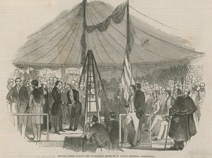 Prins Albert lägger grundstenen till St Marys Hospital, Paddington av English School