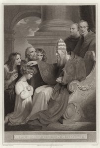 Prins Alfred inför påven Leo den III av English School