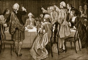 Prins Charles Edward vid Holyrood, illustration från Hutchinsons Story of the British Nation, c.1923 av English School