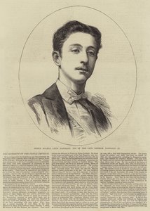 Prins Eugene Louis Napoleon, son till den sene kejsaren Napoleon III (gravyr) av English School