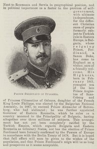 Prins Ferdinand av Bulgarien (gravyr) av English School