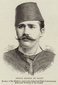 Prins Hassan av Egypten (gravyr) av English School