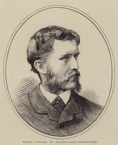 Prins Leopold av Hohenzollern-Sigmaringen (gravyr) av English School