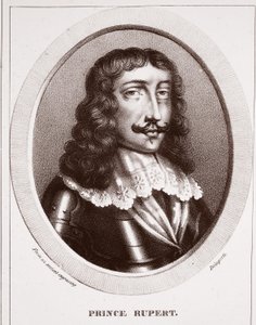 Prins Rupert, från en gammal gravyr, tillskriven Delaporte, graverad av de Ducarme av English School