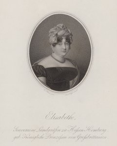 Prinsessan Elizabeth av Storbritannien (gravyr) av English School