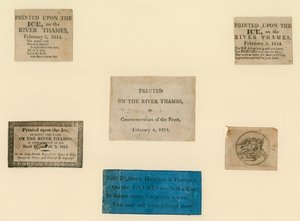 Tryckta souvenirer från frostmässan 1814 av English School