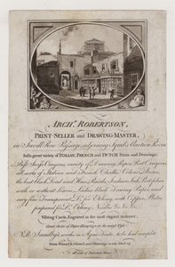 Tryckförsäljare och ritmästare, Archibald Robertson, handelskort av English School