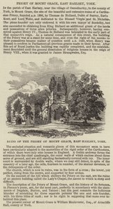 Priory of Mount Grace, East Harlsey, York (gravyr) av English School