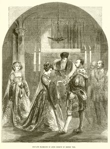 Privat äktenskap mellan Anne Boleyn och Henrik VIII av English School
