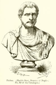 Probus. (Marmorbyst, Neapelmuseet, nr 32 i katalogen) (gravyr) av English School