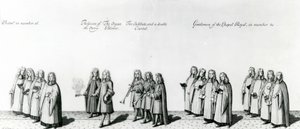Procession vid kröningen av Jakob II, 1687 av English School