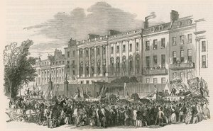 Procession av London Temperance League i Lincolns Inn Fields, London av English School