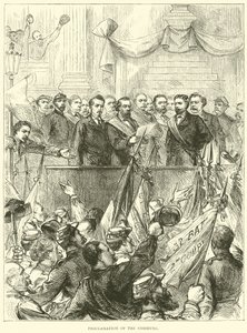 Kommunens kungörelse, mars 1871 av English School