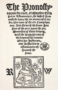 Prognostication for ever av Erra Pater, tryckt av R. Wyer av English School