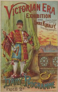 Program för Victorian Era Exhibition, 1897, vid Earls Court av English School