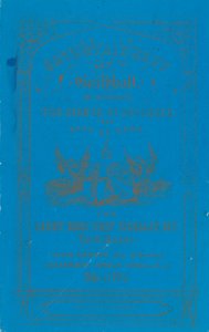 Program för middag i Guildhall, London, den 8 december 1852 av English School