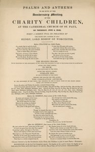 Program med psalmer och hymner av English School