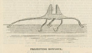 Utskjutande rowlock av English School