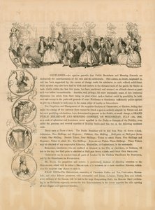 Reklambroschyr för en stor offentlig frukost och morgonkonsert den 15 juli 1846 av English School