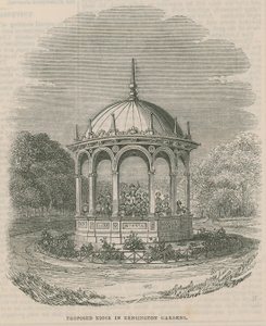 Föreslagen kiosk i Kensington Gardens, London av English School