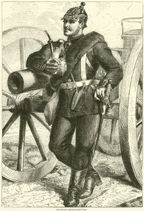 Preussisk artillerist, oktober 1870 av English School