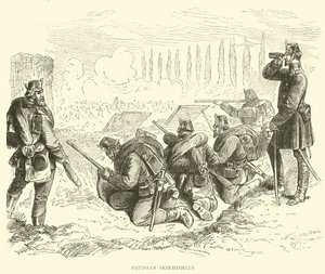 Preussiska skärmytslingar, februari 1871 av English School